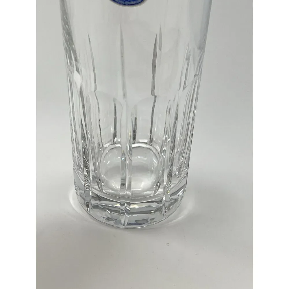 Bohemia Cut Crystal Clear Highball Glasses 5.75” Set Of 3 Original Stickers